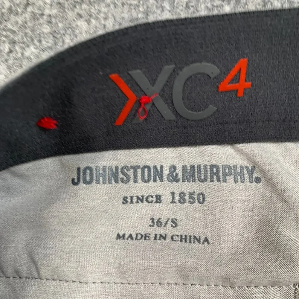 Johnston & Murphy Pants Mens 36 Grey XC4 Golf Performance Lightweight Golf Chino